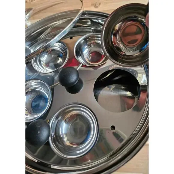 Norpro Stainless Steel 10.25" Egg Poacher & Skillet Set (#669) - 6 Cup - Picture 13 of 14